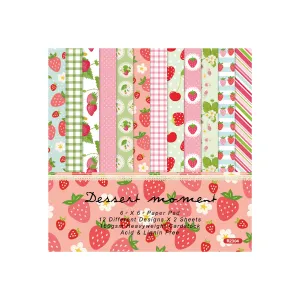 Poppy Crafts 6"x6" Paper Pack #169 - Strawberry