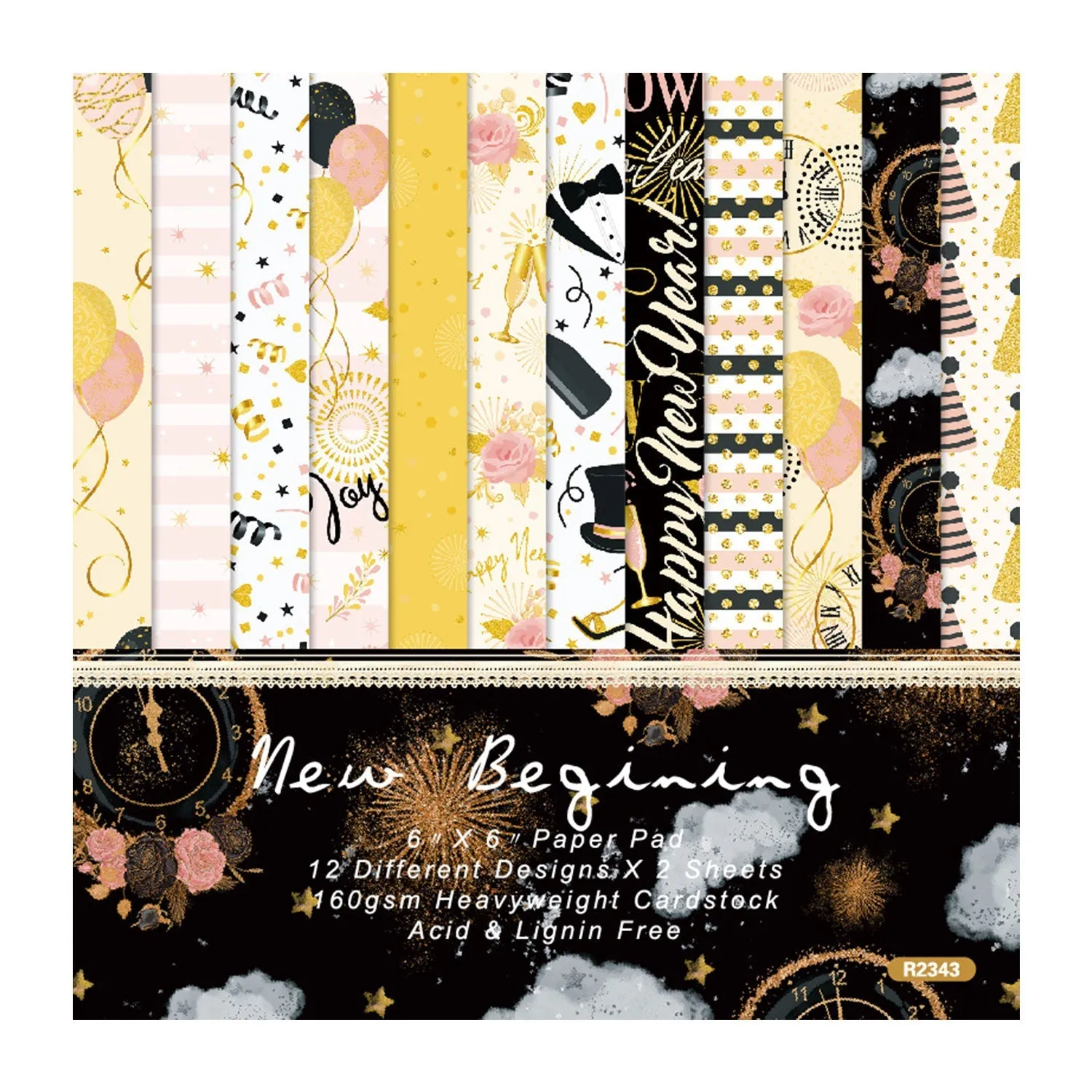 Poppy Crafts 6"x6" Paper Pack #230 - New Beginnings