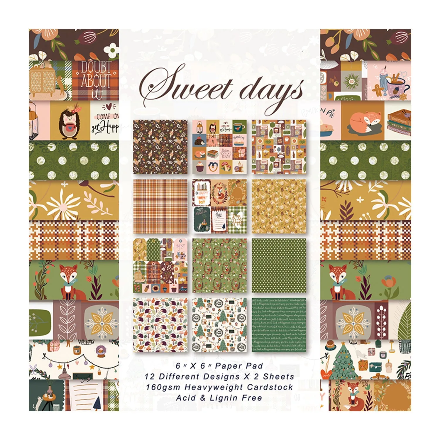 Poppy Crafts 6"x6" Paper Pack #32 - Sweet Days