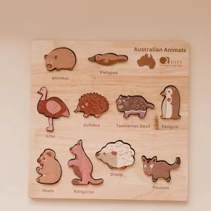 Q TOYS NATURAL AUSTRALIAN ANIMAL PUZZLE AND PLAY SET