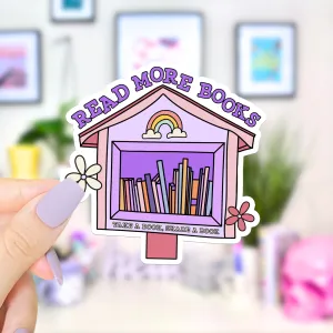 Read More Books Little Library - Waterproof Vinyl Sticker
