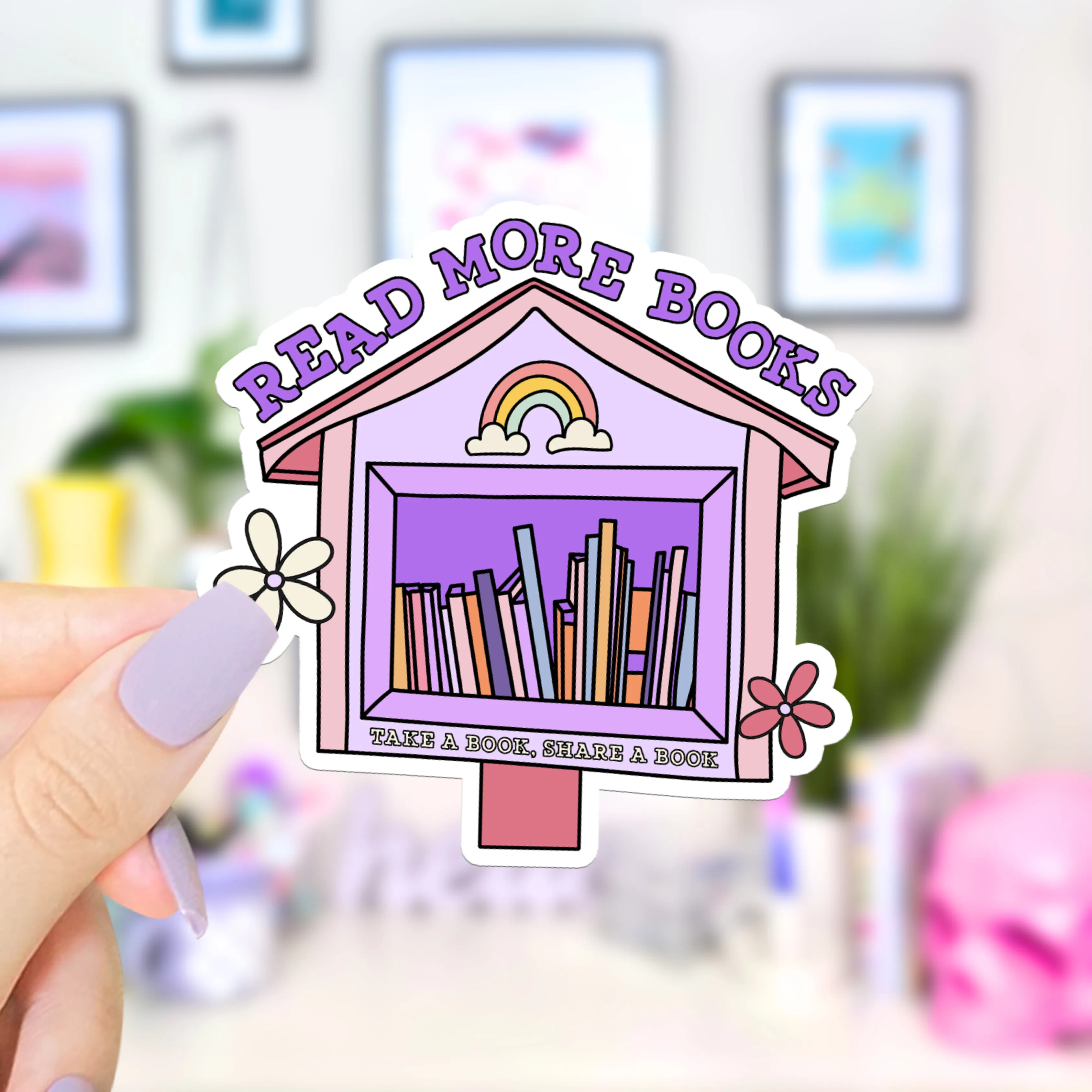 Read More Books Little Library - Waterproof Vinyl Sticker