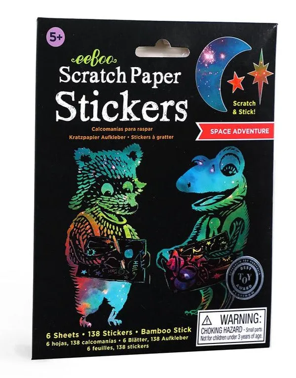 Scratch Paper Stickers: Space Adventure