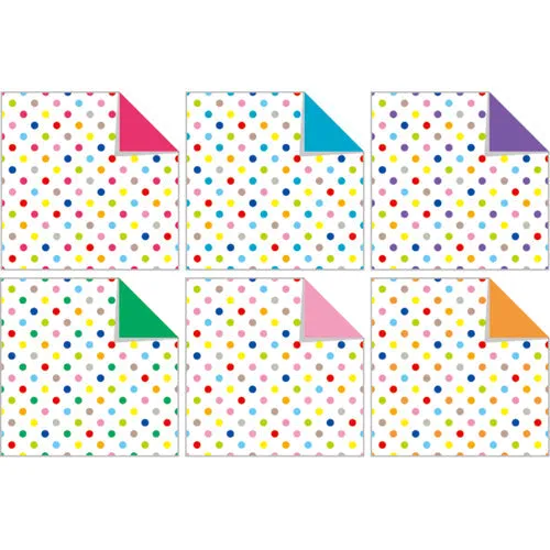 Showa Grimm Colourful Polka Dots With Instructions Doble-Sided Chiyogami Paper