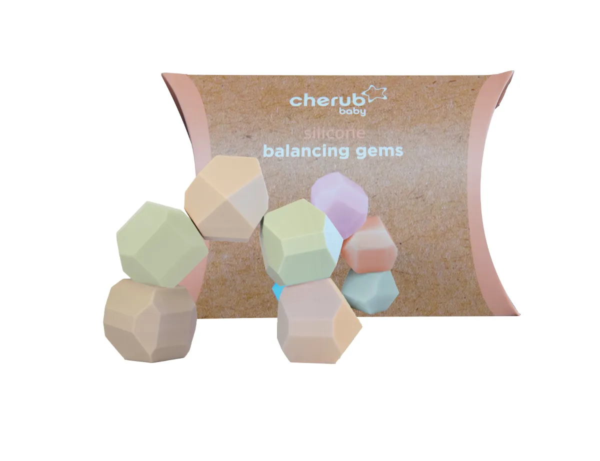 Silicone Baby Balancing Stacking Stones 5PK | Montessori Toy