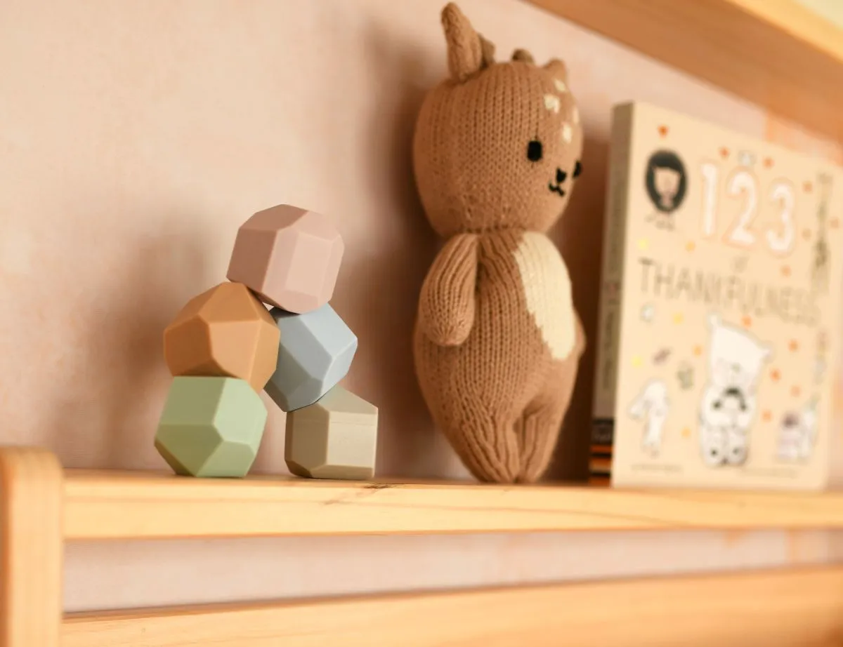Silicone Baby Balancing Stacking Stones 5PK | Montessori Toy