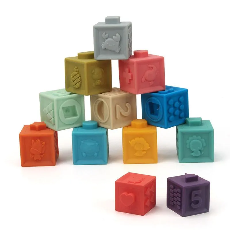 Soft Rubber Stacking & Building Number Blocks