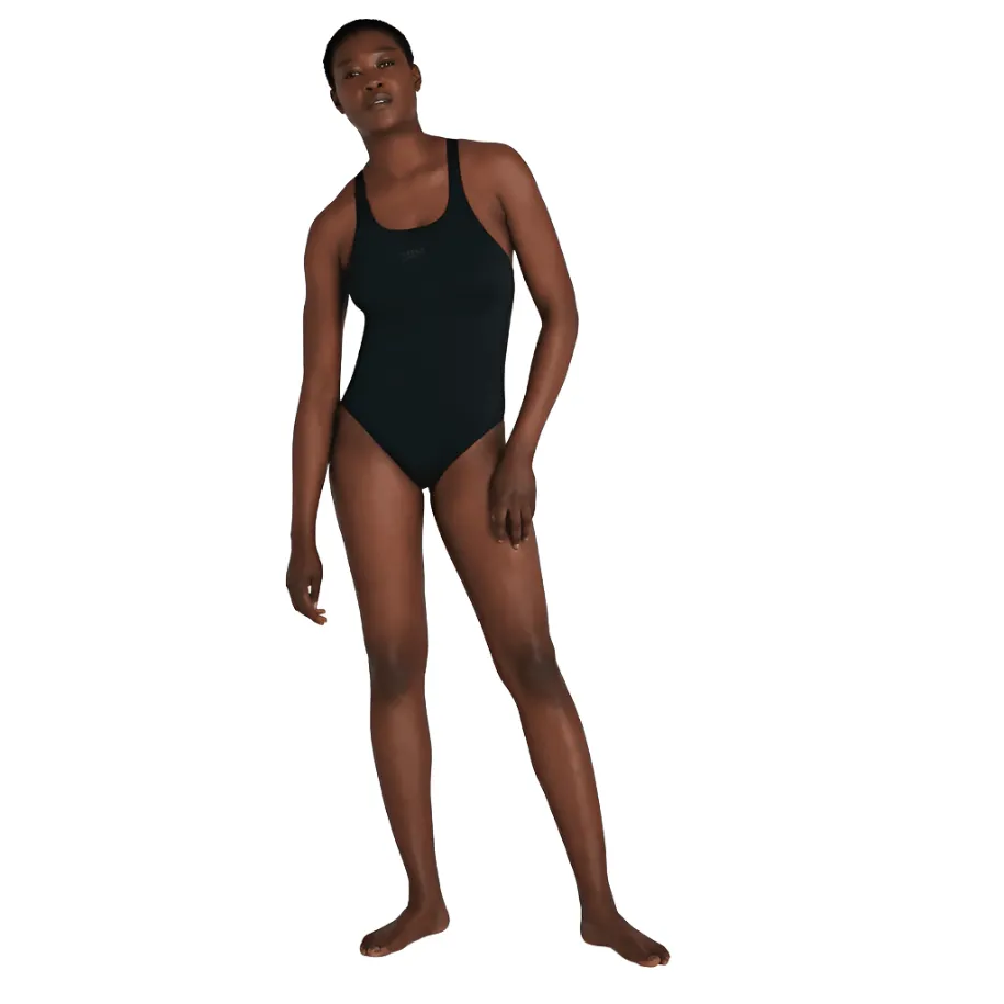 Speedo Womens Essential Endurance  Medalist Swimsuit AF Black
