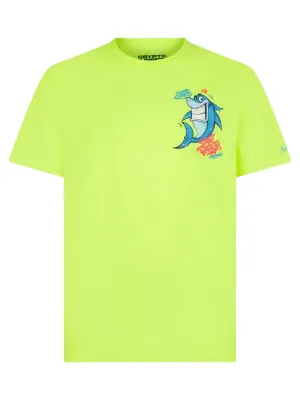 T-shirt Uomo Crypto Puppets® | Stampa Squalo Edizione Speciale Giallo Fluo