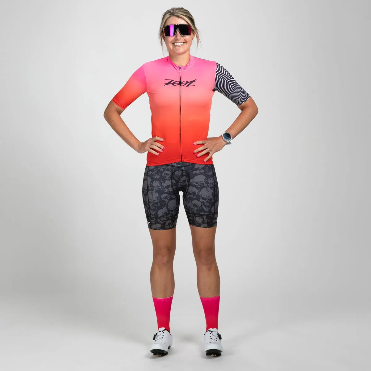 Women's Ltd Cycle Aero Jersey - Darkside Fire