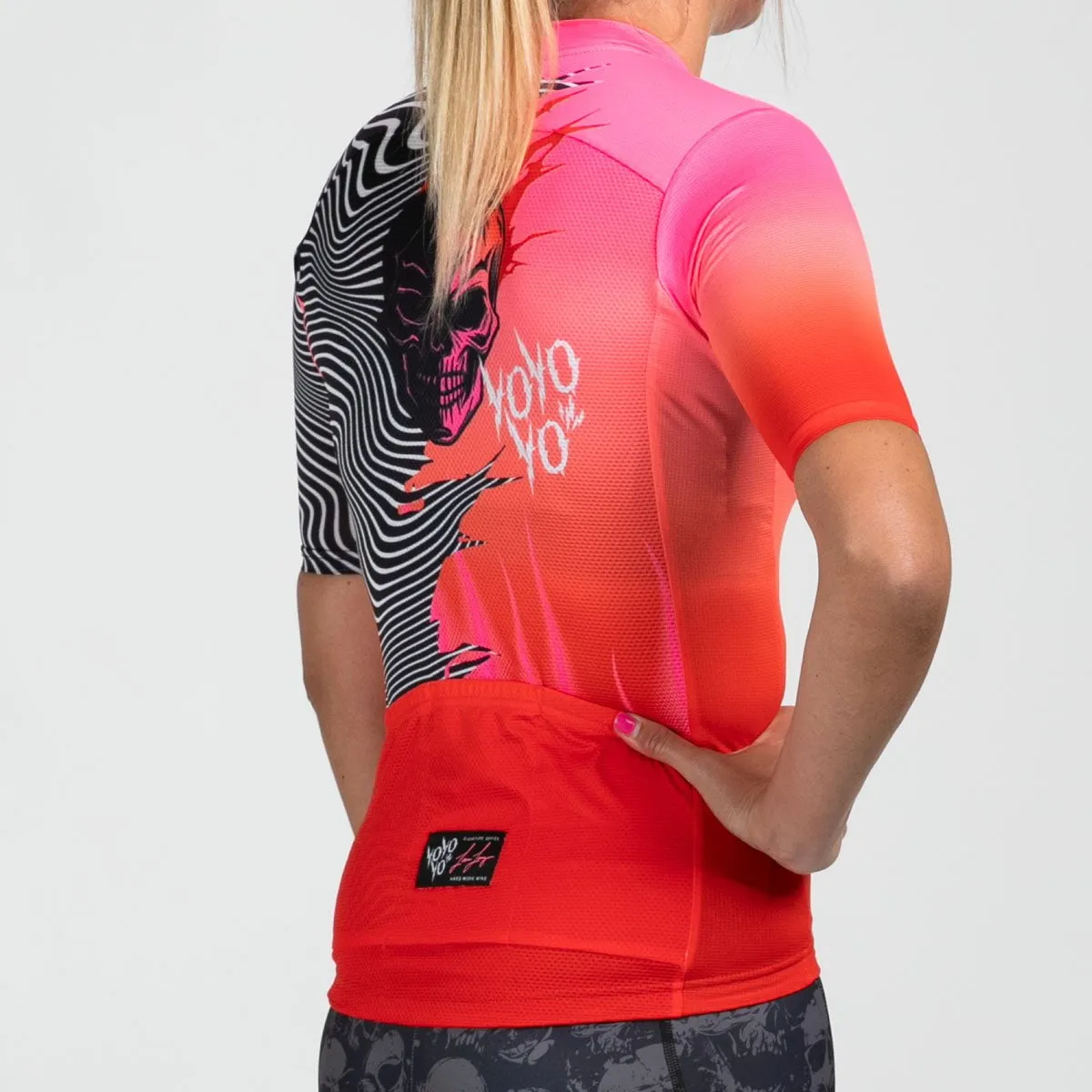 Women's Ltd Cycle Aero Jersey - Darkside Fire