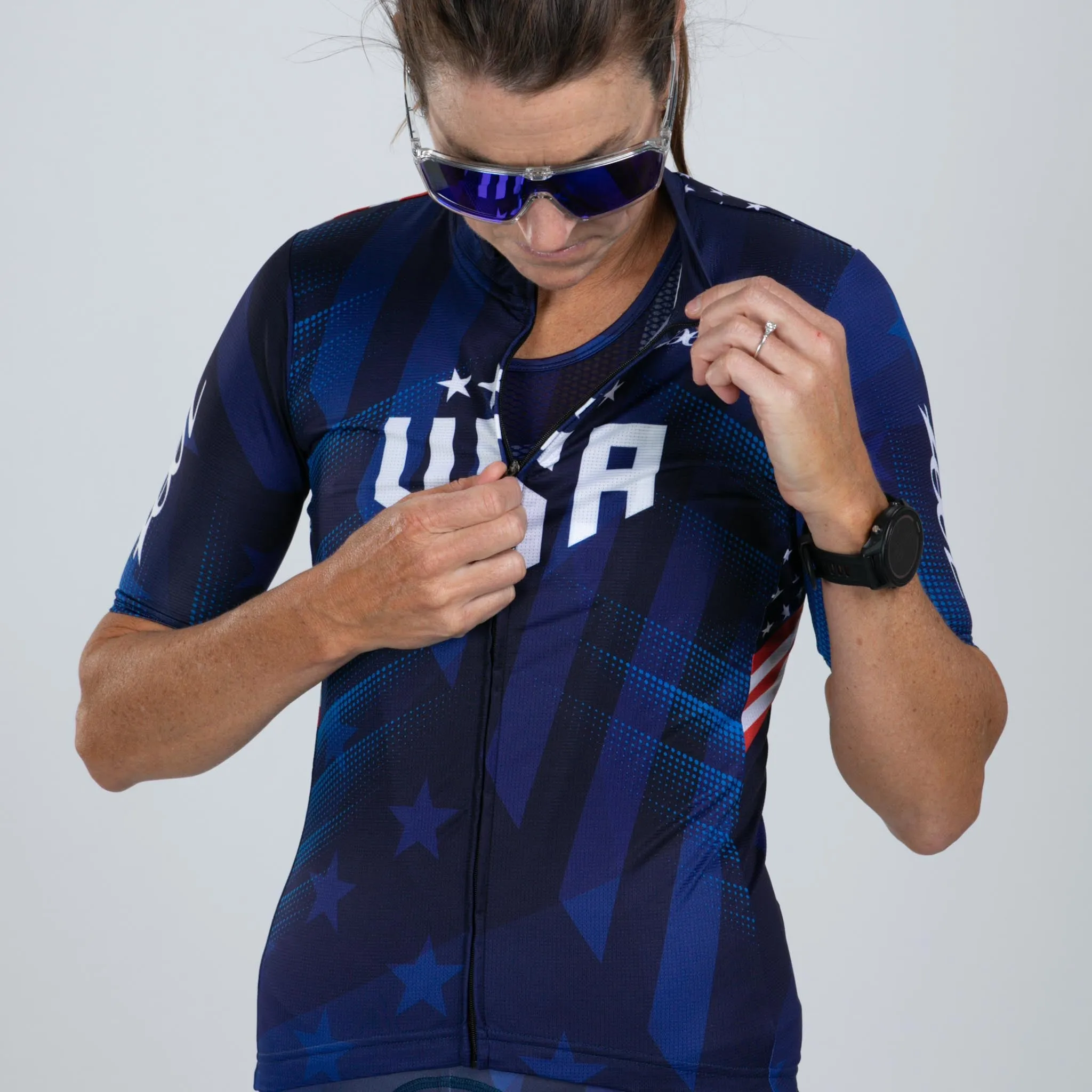 Women's Ltd Cycle Aero Jersey - RWB