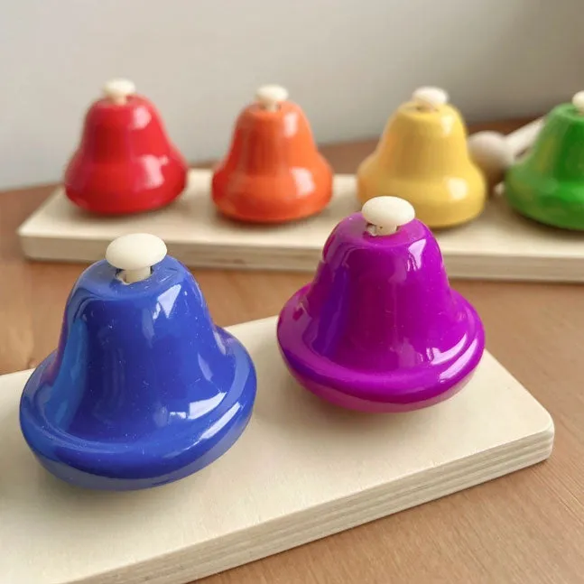 Wooden Desk Bells Set - 8 Notes Diatonic Hand Bells