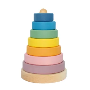 Wooden Ring Stacker - Pastel